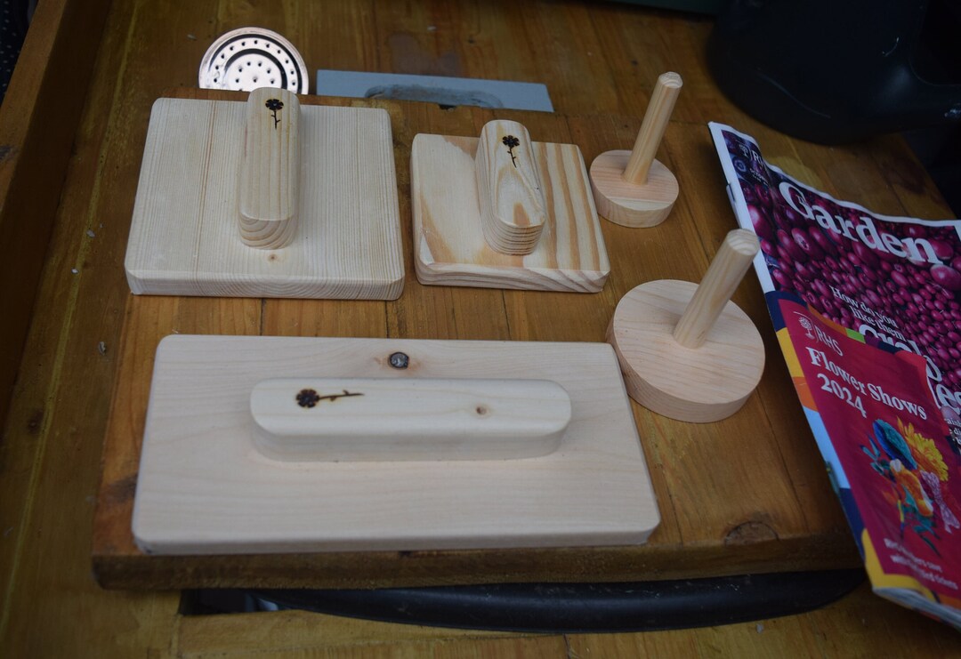 Seed Tray Tamper 5 Piece Set Greenhouse Potting Shed Present Etsy