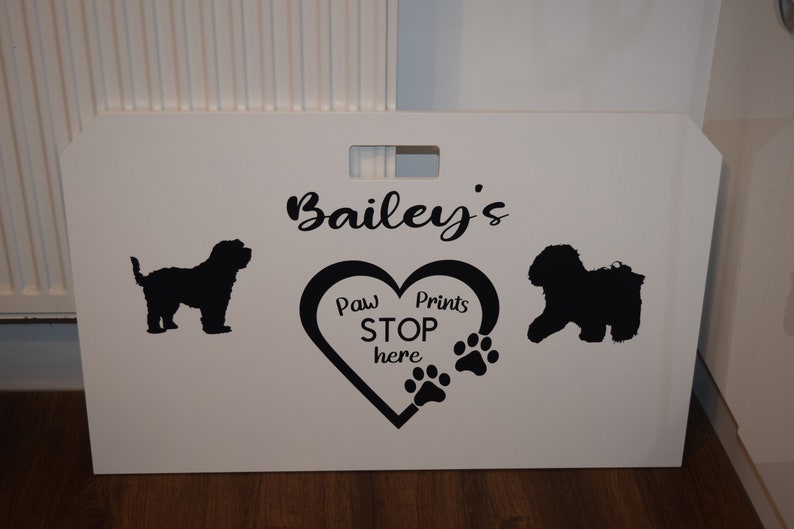 Personalised Dog Stopper With Names and Silhouettes Stairs Etsy