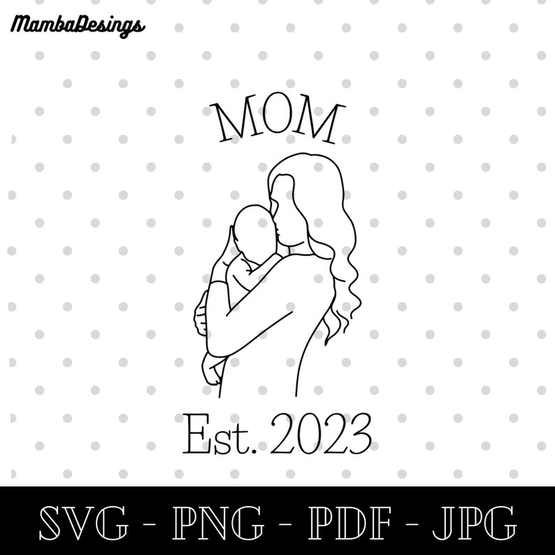Buy Mom Est 2023 Svg Mom 2023 Png T For Mom Svg New Mom Svg Online In India Etsy