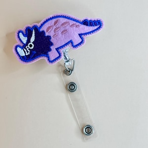 Triceratops Dinosaur Badge Reel