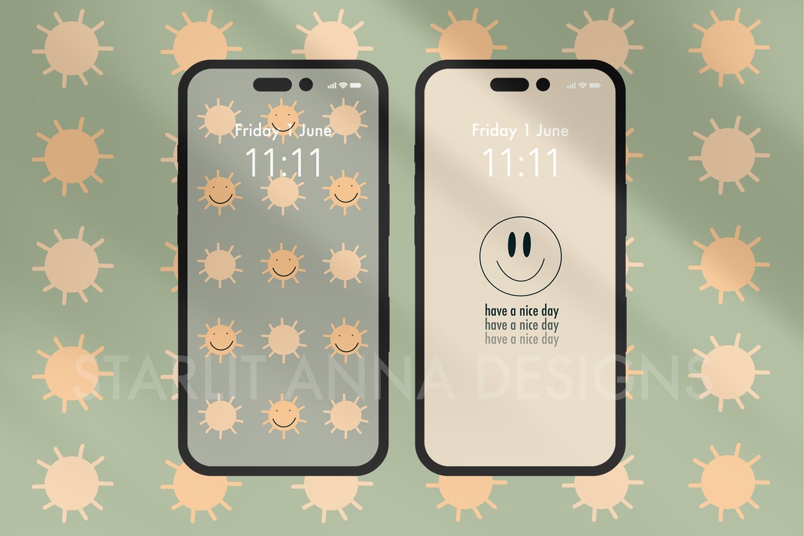 Gift for Her: Minimalist Aesthetic Mobile Wallpaper Set (x4) for iPhone