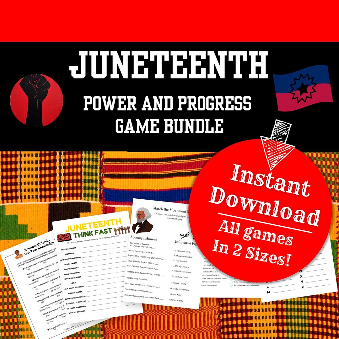 Celebrate Freedom: Juneteenth Party Games Bundle, Juneteenth Holiday ...