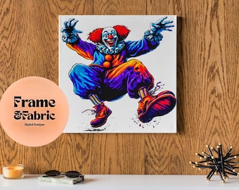 不気味なピエロのアート、ビンテージのサーカスの顔、ホラーピエロの