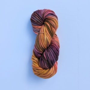 Sugar Plum Spice Hand Dyed Super Bulky Merino Wool Yarn Christmas Yarn Holiday Yarn for Gifts Chunky Yarn