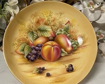 Aynsley, Fruit Orchard Signed Large Plate, Bone English China Made