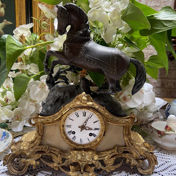 An Antique  mantle clock