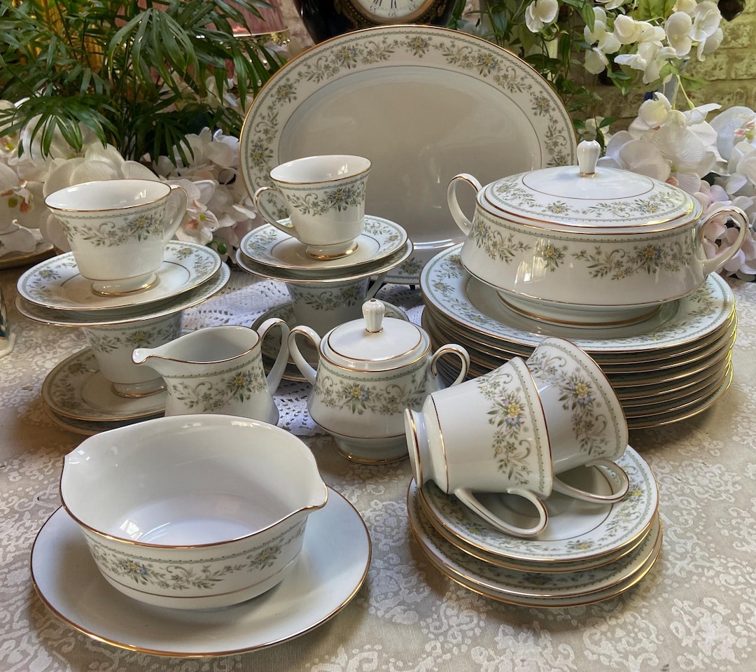 Vintage Noritake “green Hill “ Dinner Set - Etsy