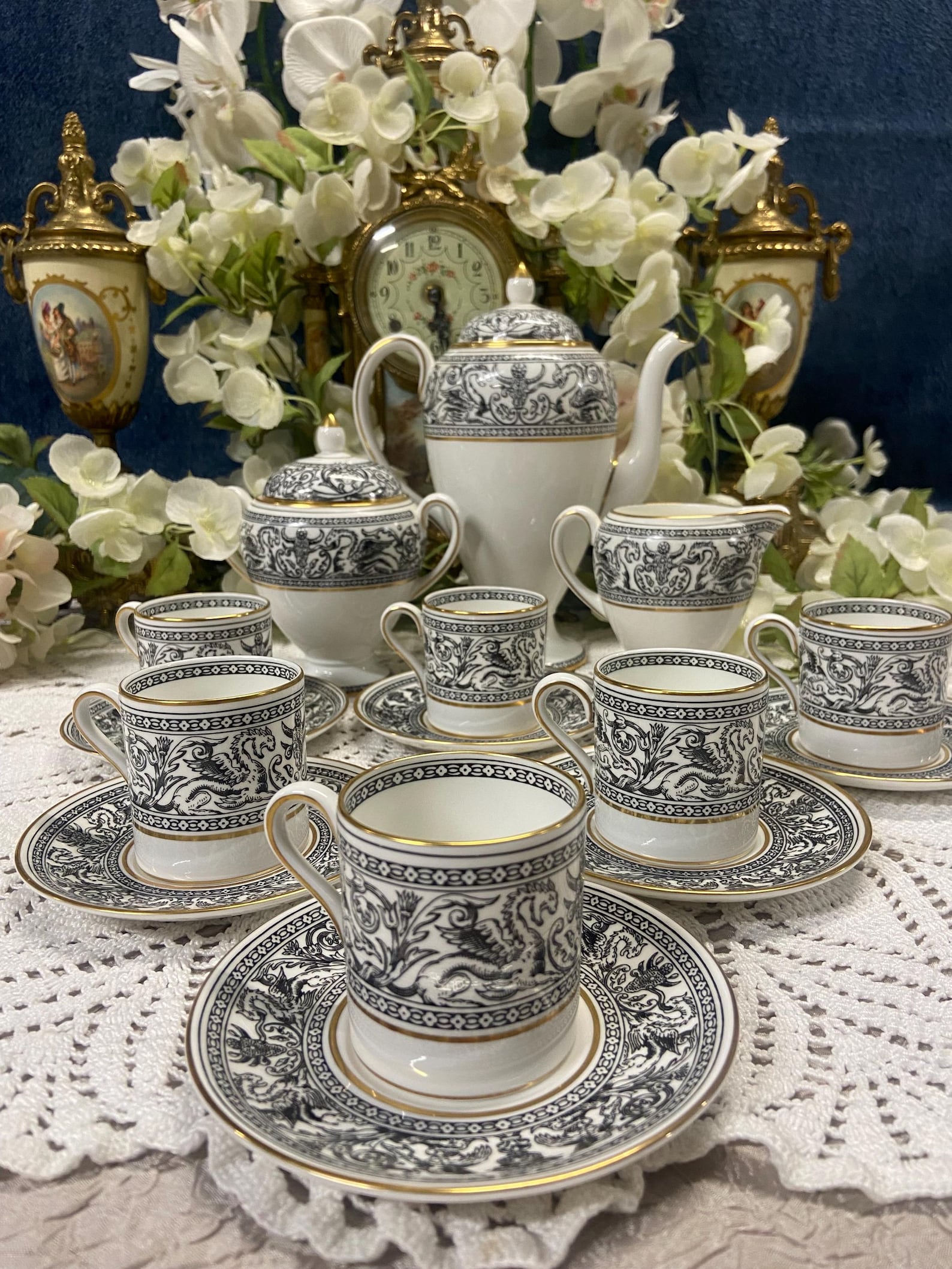 Rare Vintage Wedgwood “florentine “ Coffee Set - Etsy