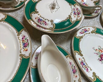 An Antique Myott Staffordshire “bouquet “ Dinner Set - Etsy