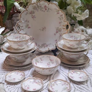 An Antique Limoges Haviland tea set