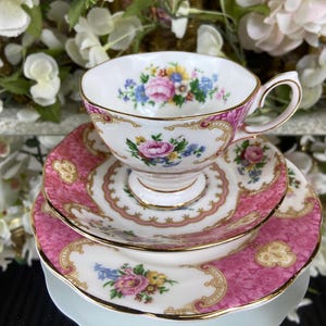Royal Albert Lady Carlyle tea trio
