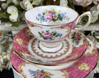 Vintage Royal Albert Lady Carlyle Teacup and Saucer Set, 1944