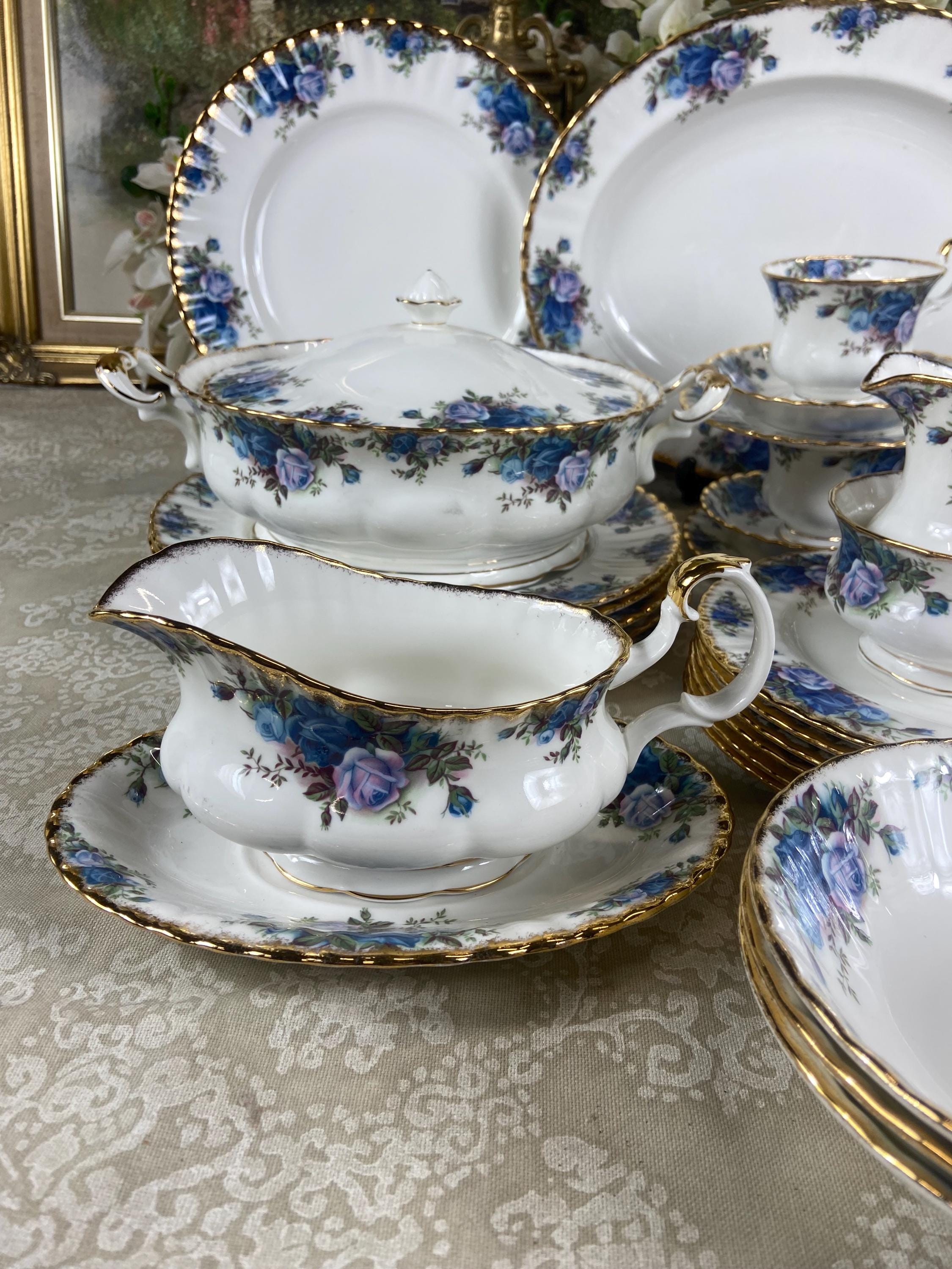 Moonlight Tea Set Royal Albert Moonlight Rose Dinner/ Tea Set - Etsy