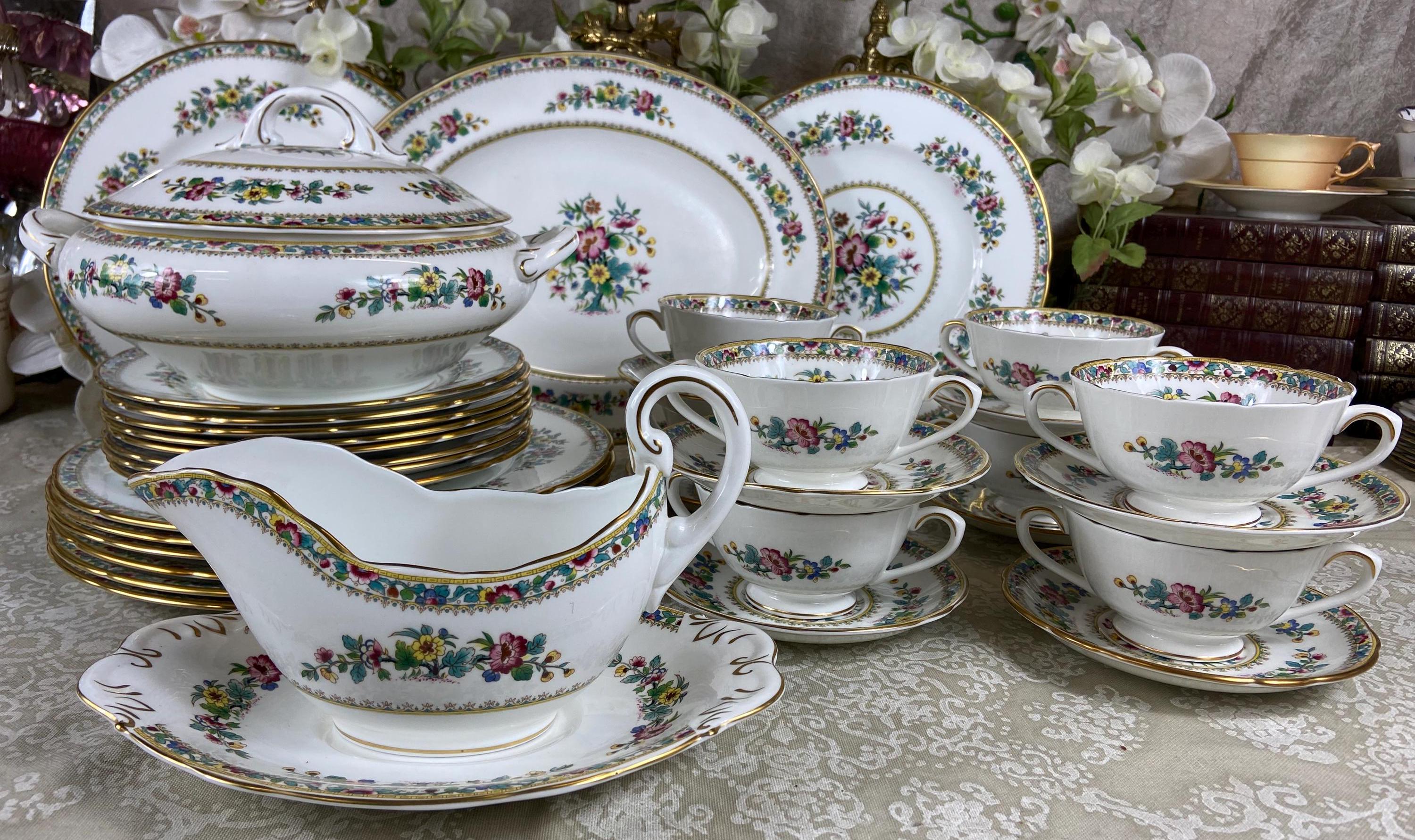 Vintage Coalport Ming Rose Dinner Set - Etsy