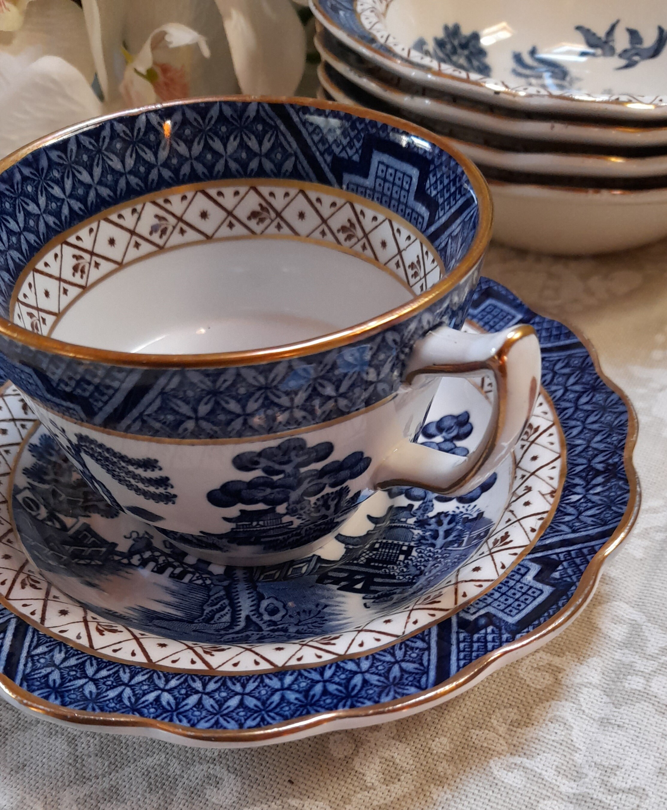 Booths Real Old Willow Tea Cup With Saucer - Etsy