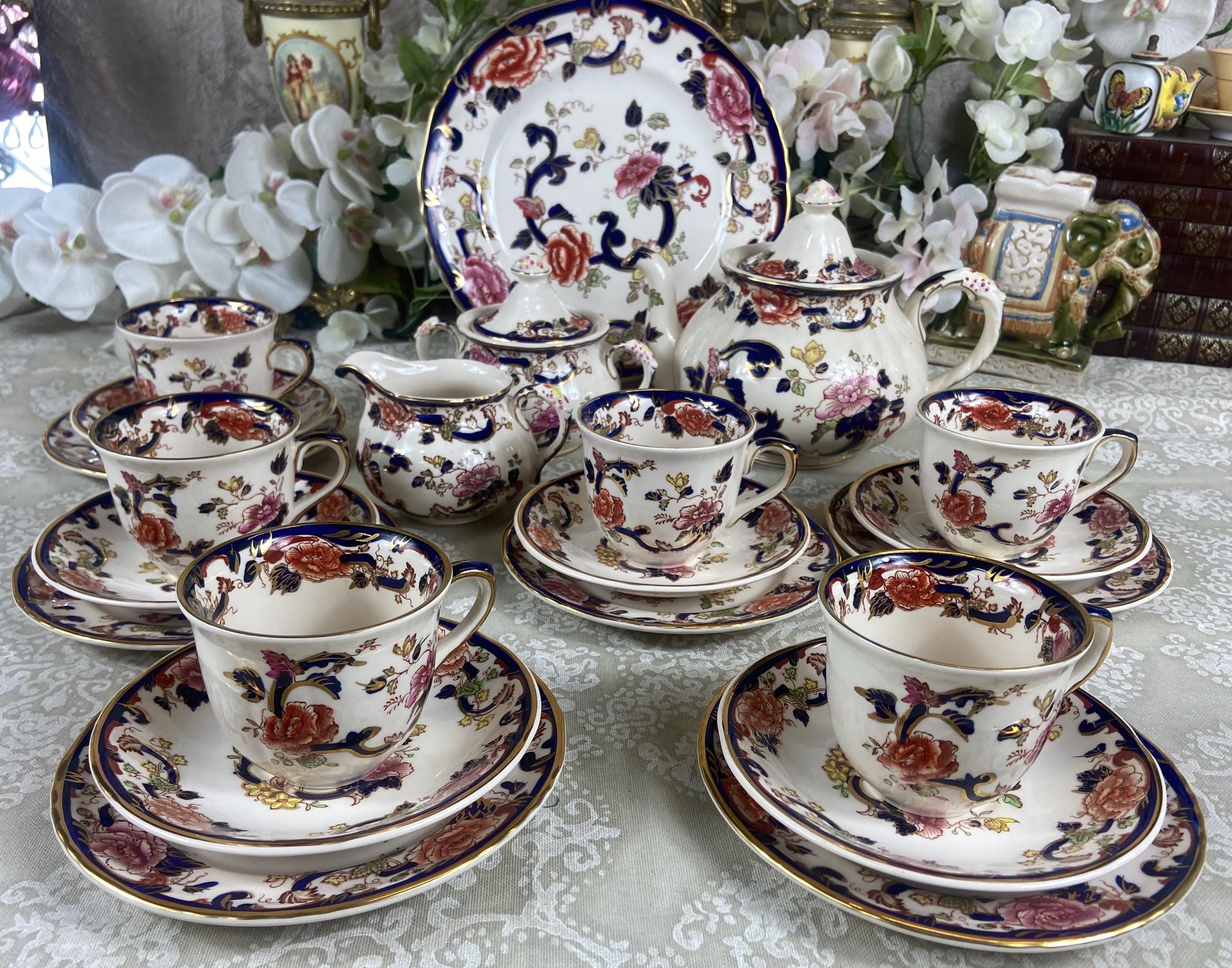 Dining in Sets Dinnerware Mainstays メイソンズ　マンダレイ　レッド　ティーセット & Walmart.com - Red | Entertaining 食器