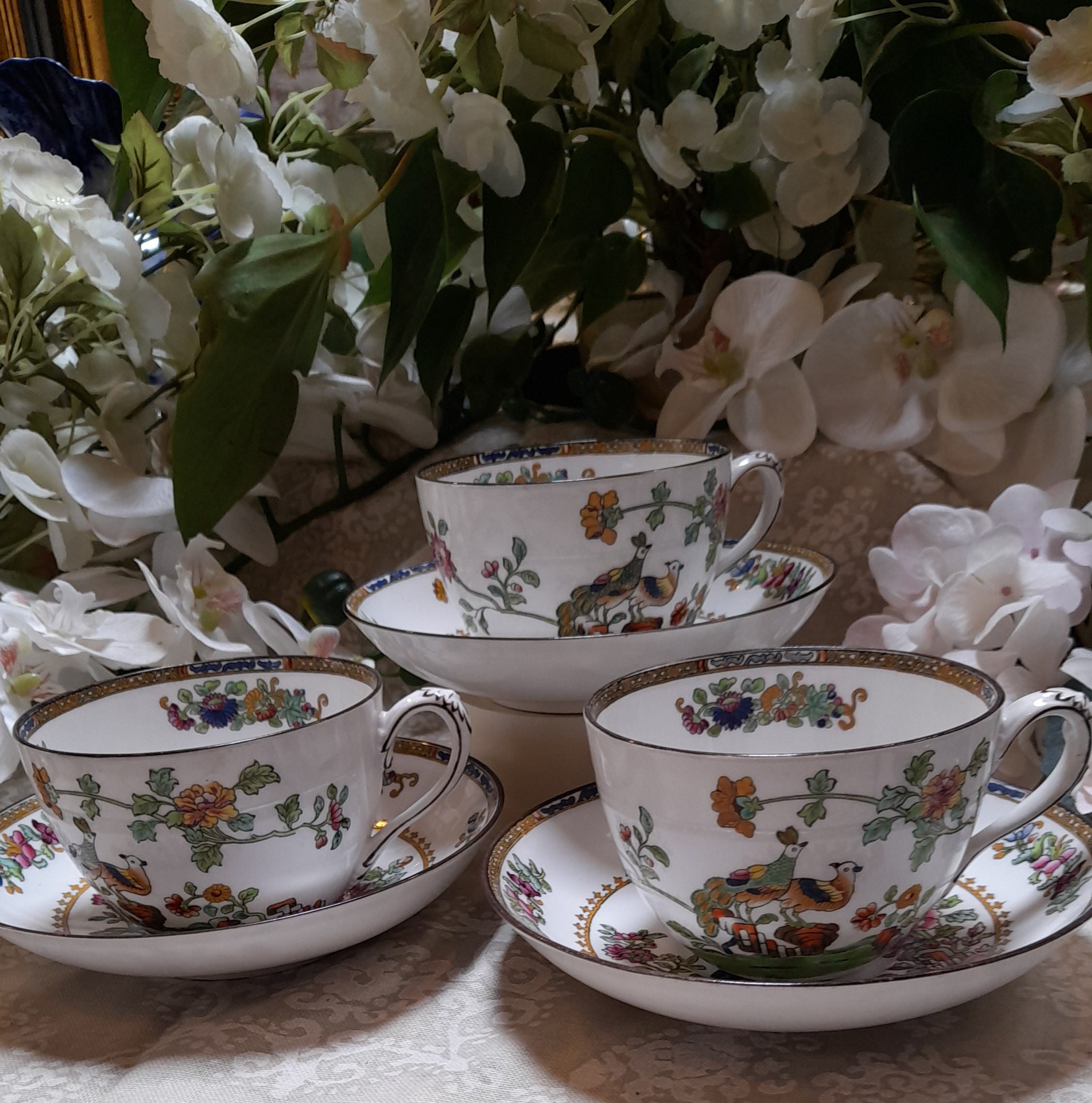 An Antique Spode Copeland Tea Cups With Plates Etsy Australia