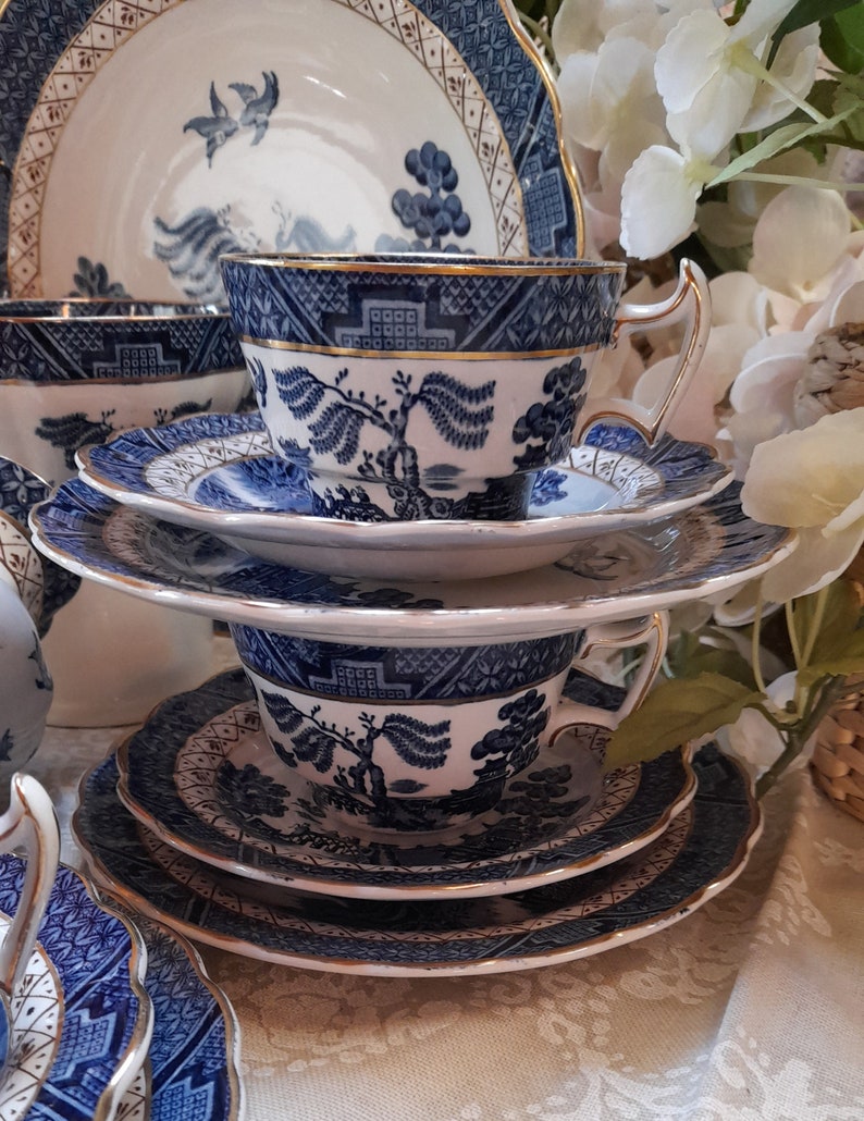 Booths Real Old Willow Tea Set - Etsy