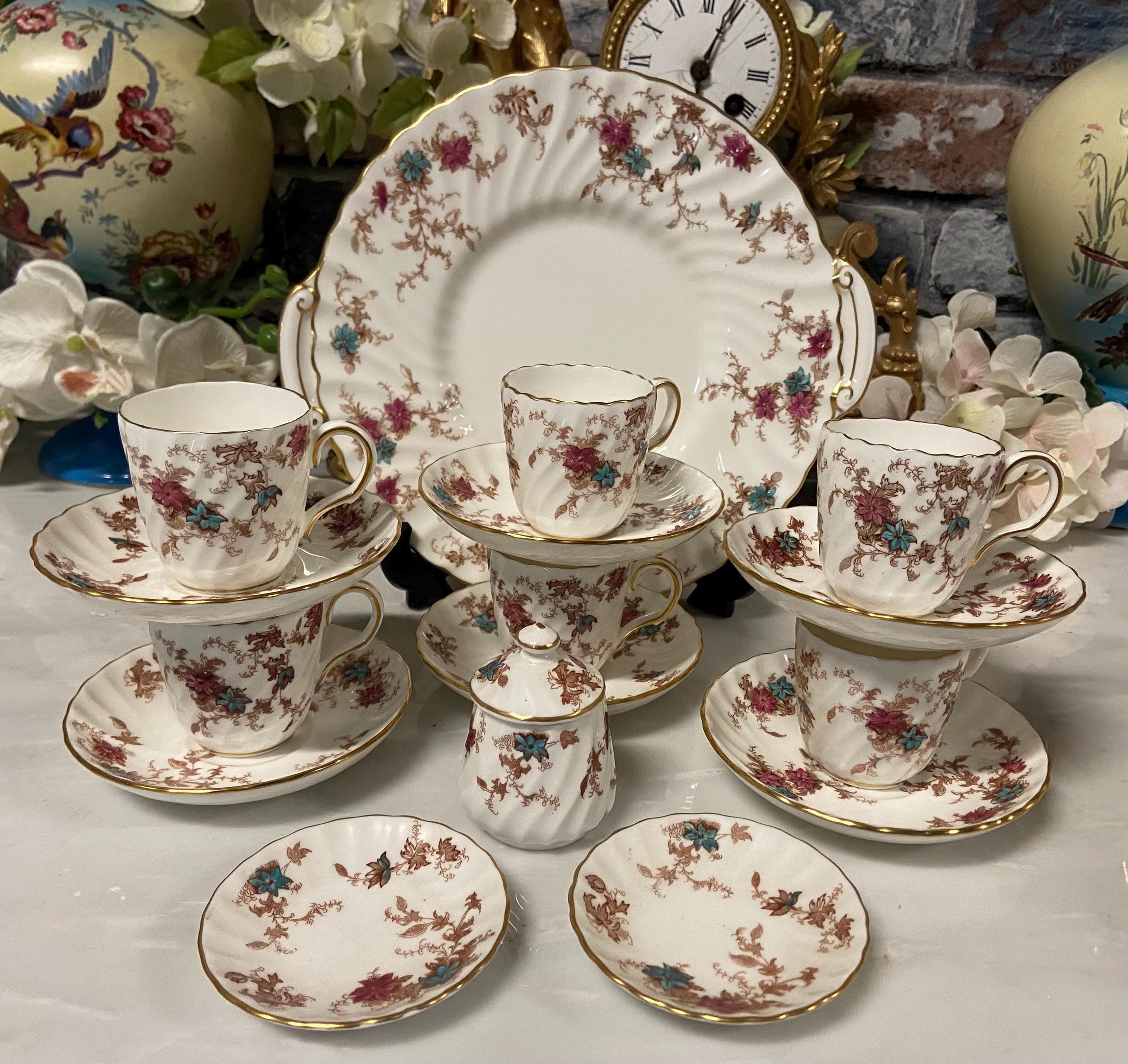 Vintage Minton Ancestral Pattern Coffee Set - Etsy