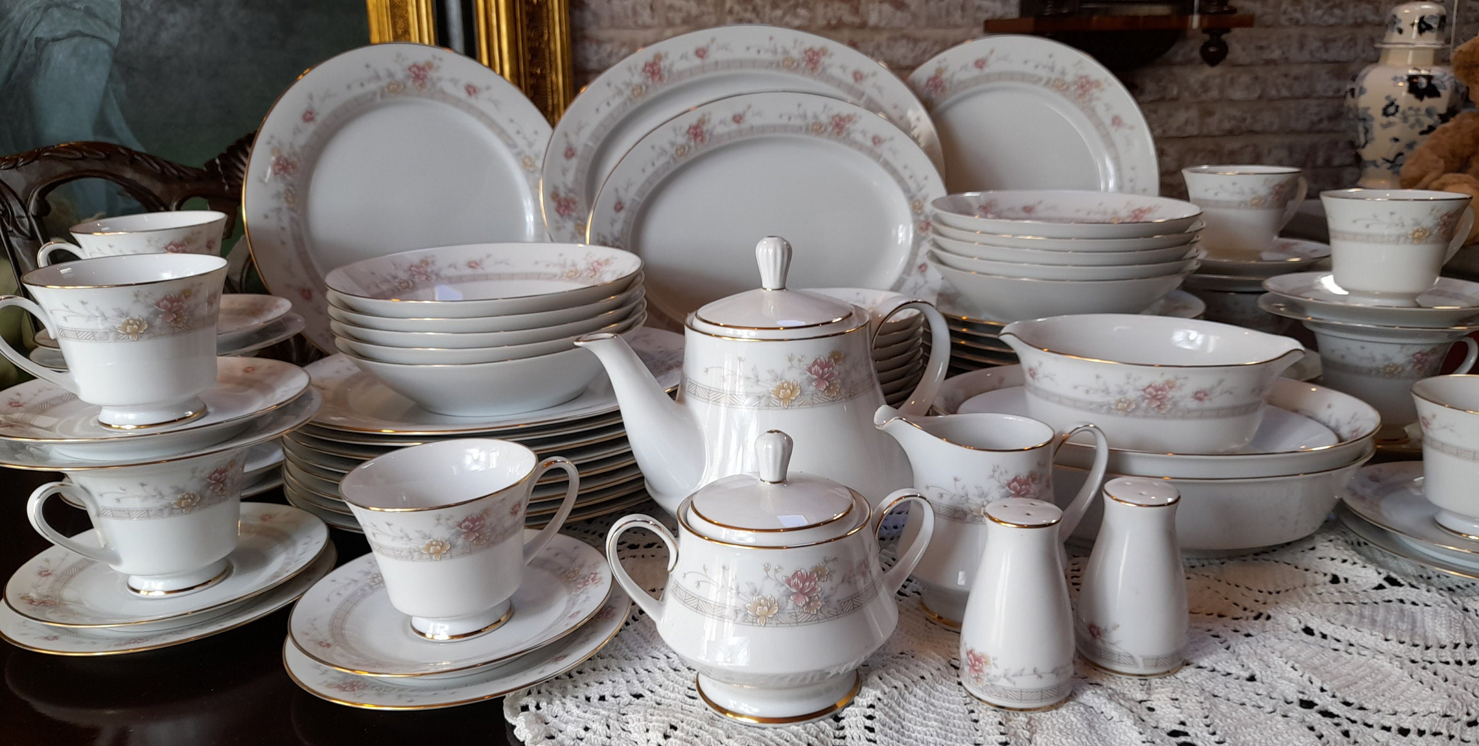 Vajilla vintage Noritake Dream Street Etsy Mexico