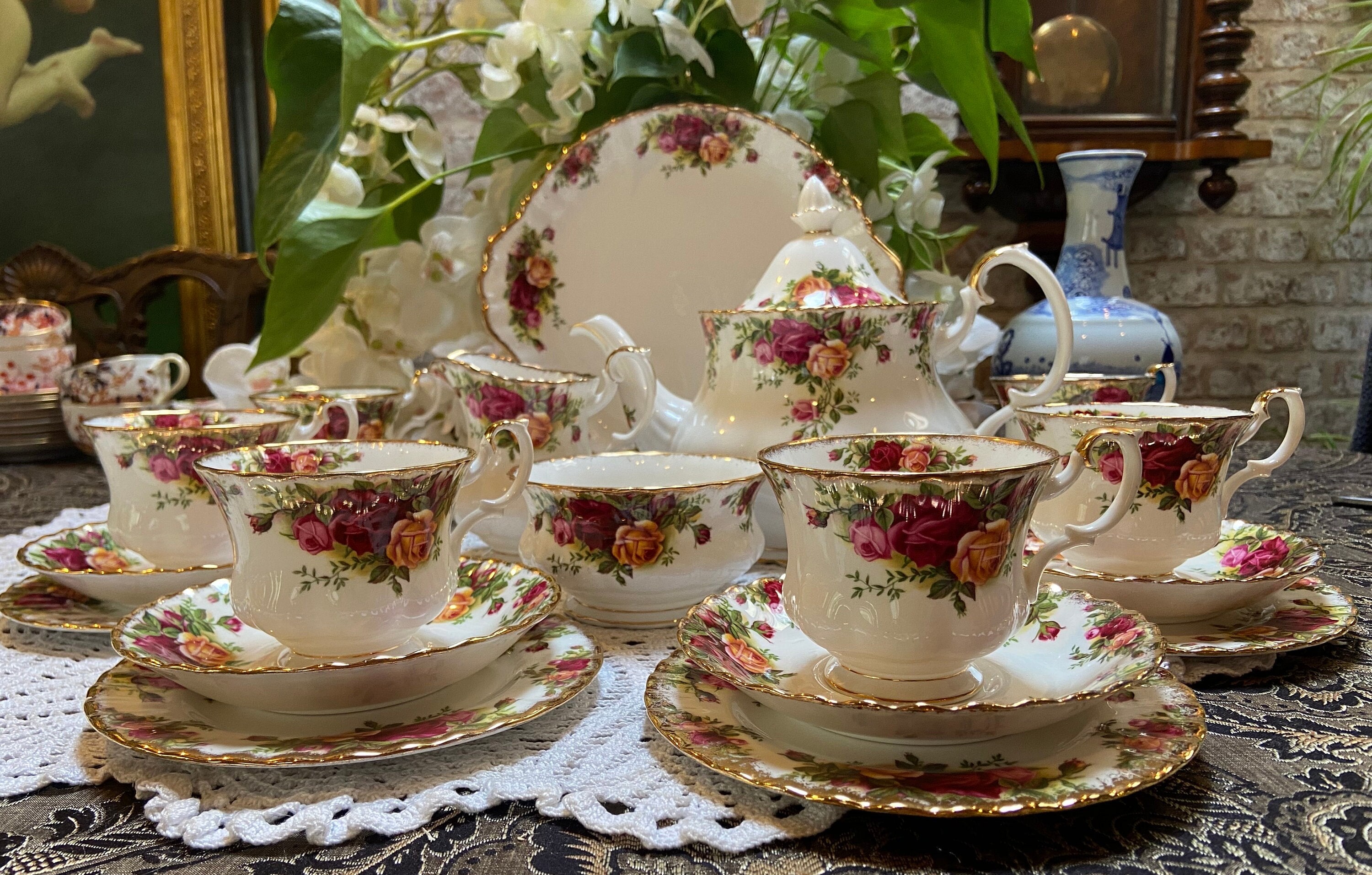 Country roses tea set hotsell