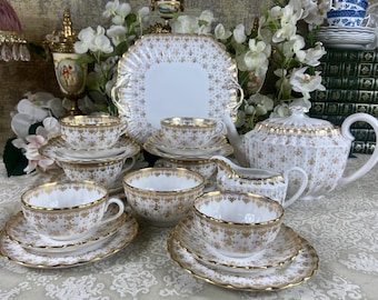 Spode Fleur de Lys tea set