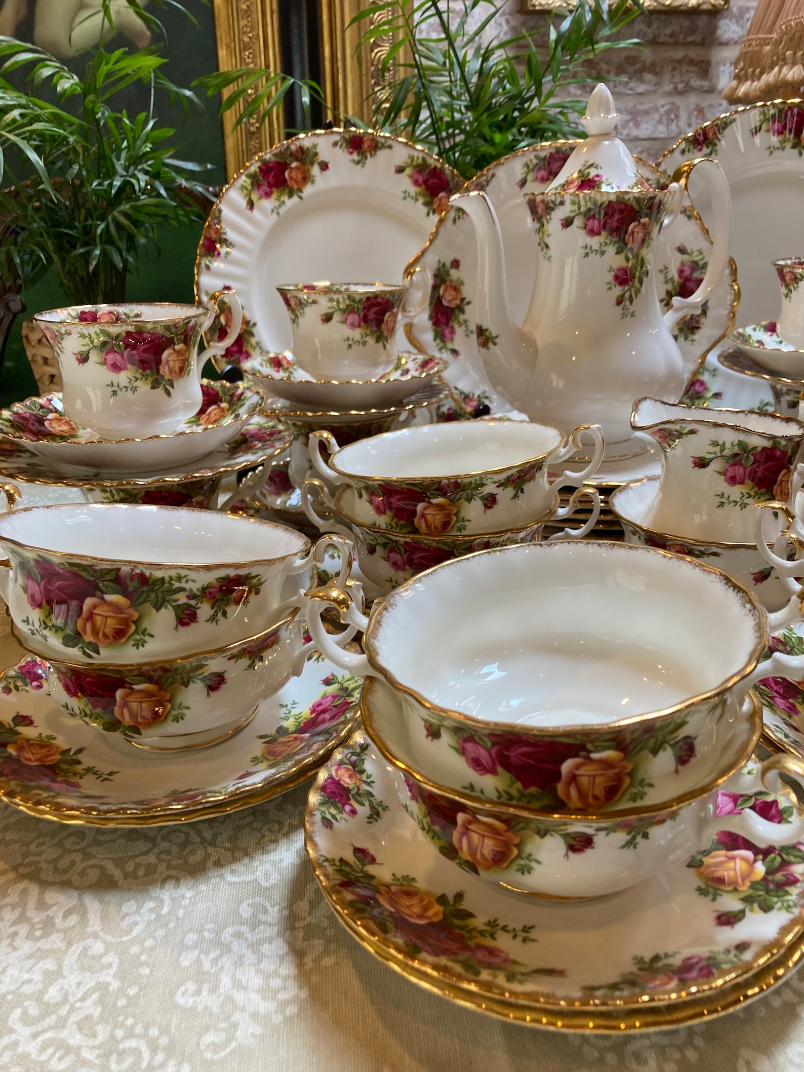 Royal Albert old Country Roses Dinner Set Etsy