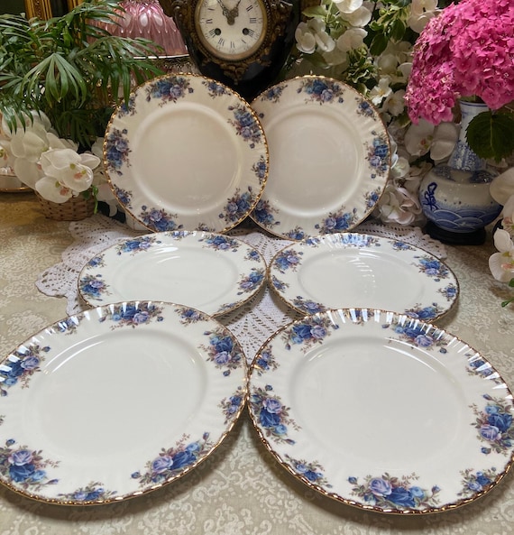 Royal Albert Moonlight Rose Dinner Plates - Etsy