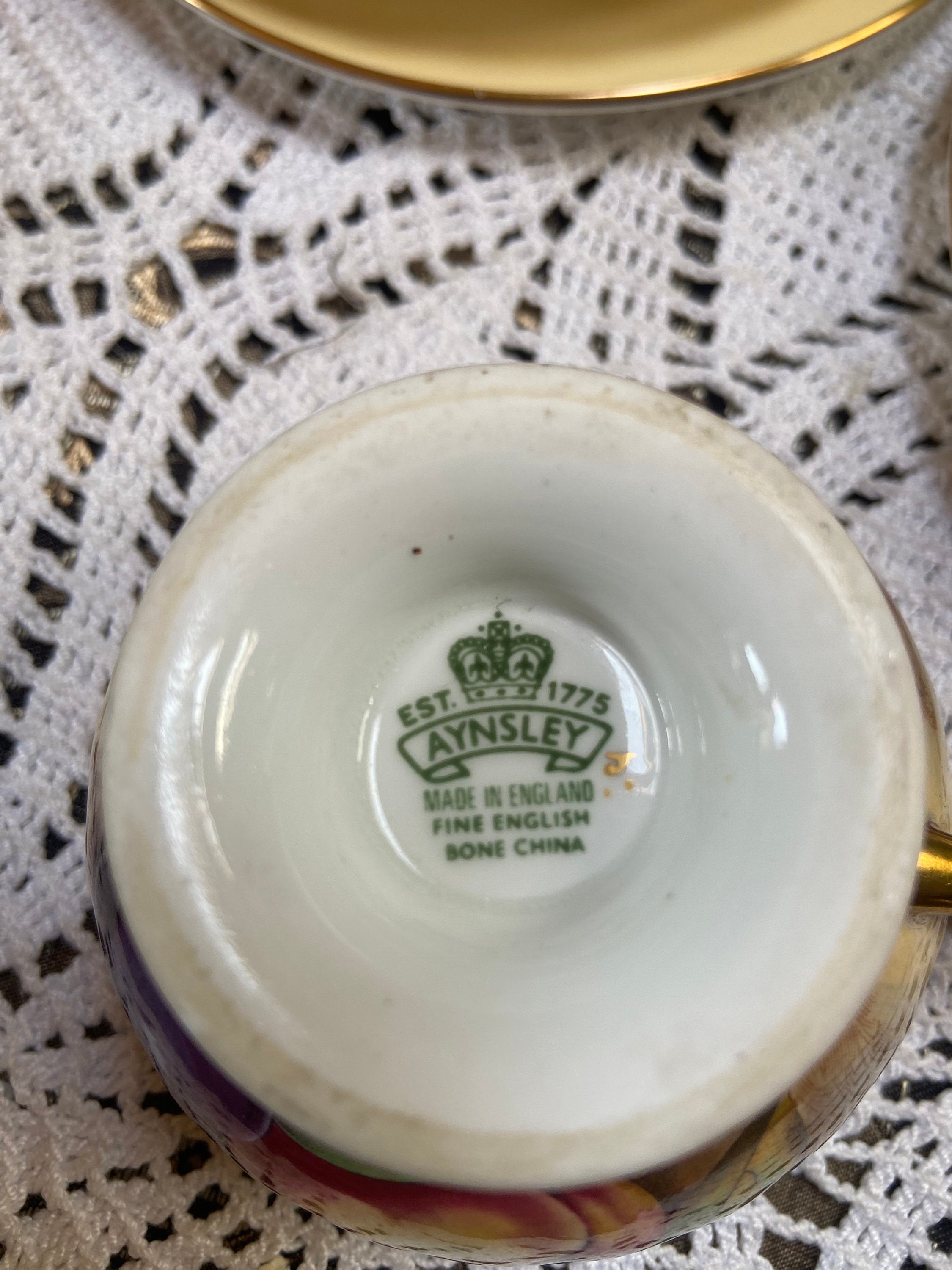 Aynsley Orchard Gold Tea Set - Etsy