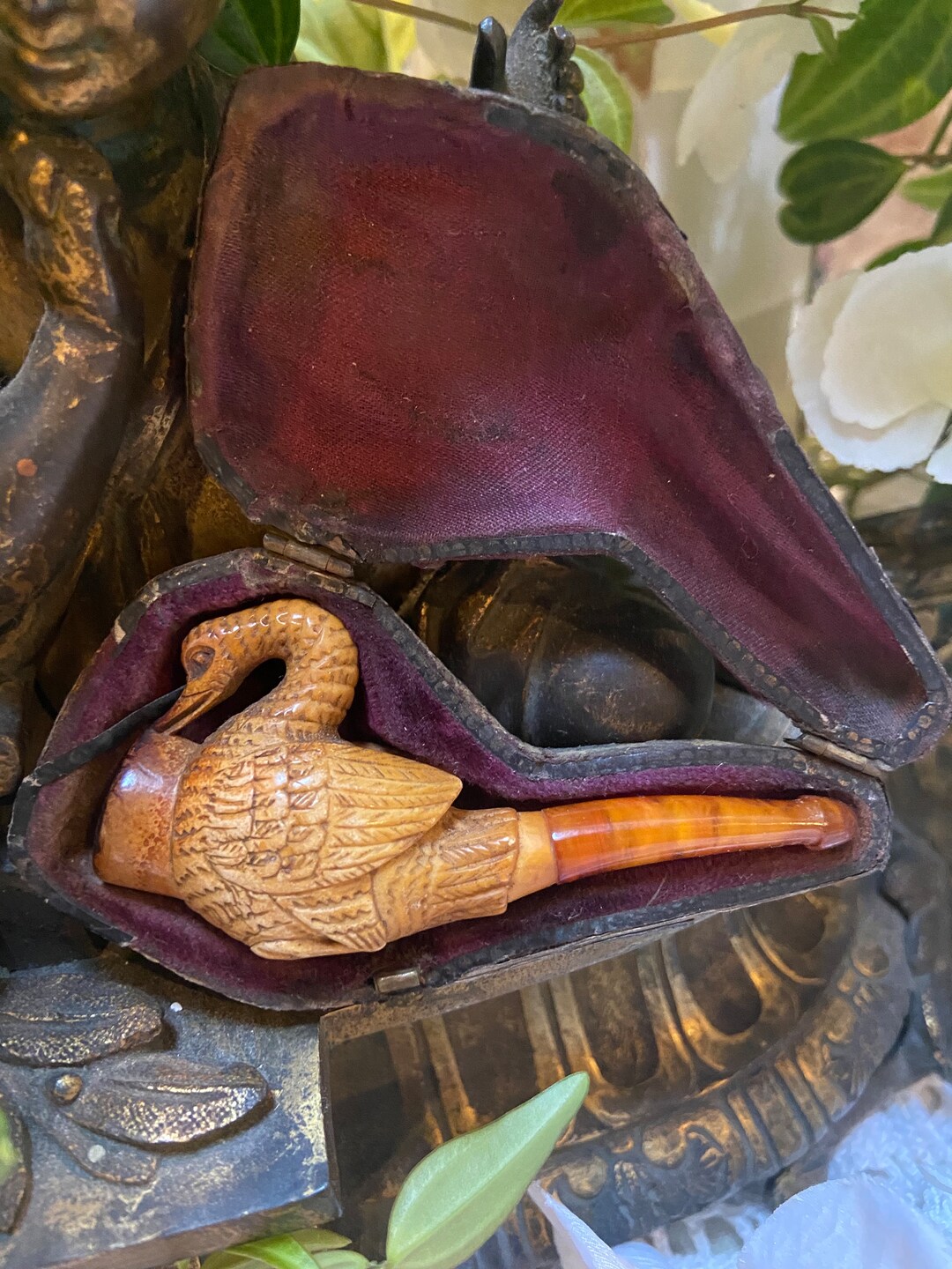 An Antique Meerschaum Cheroot Holder With Original Case - Etsy