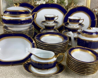 Noritake Carmine, Set of 2, Five-piece Place Setting, Cobalt Blue