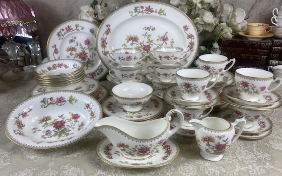 Vintage Coalport Persian Flower Dinner Set - Etsy