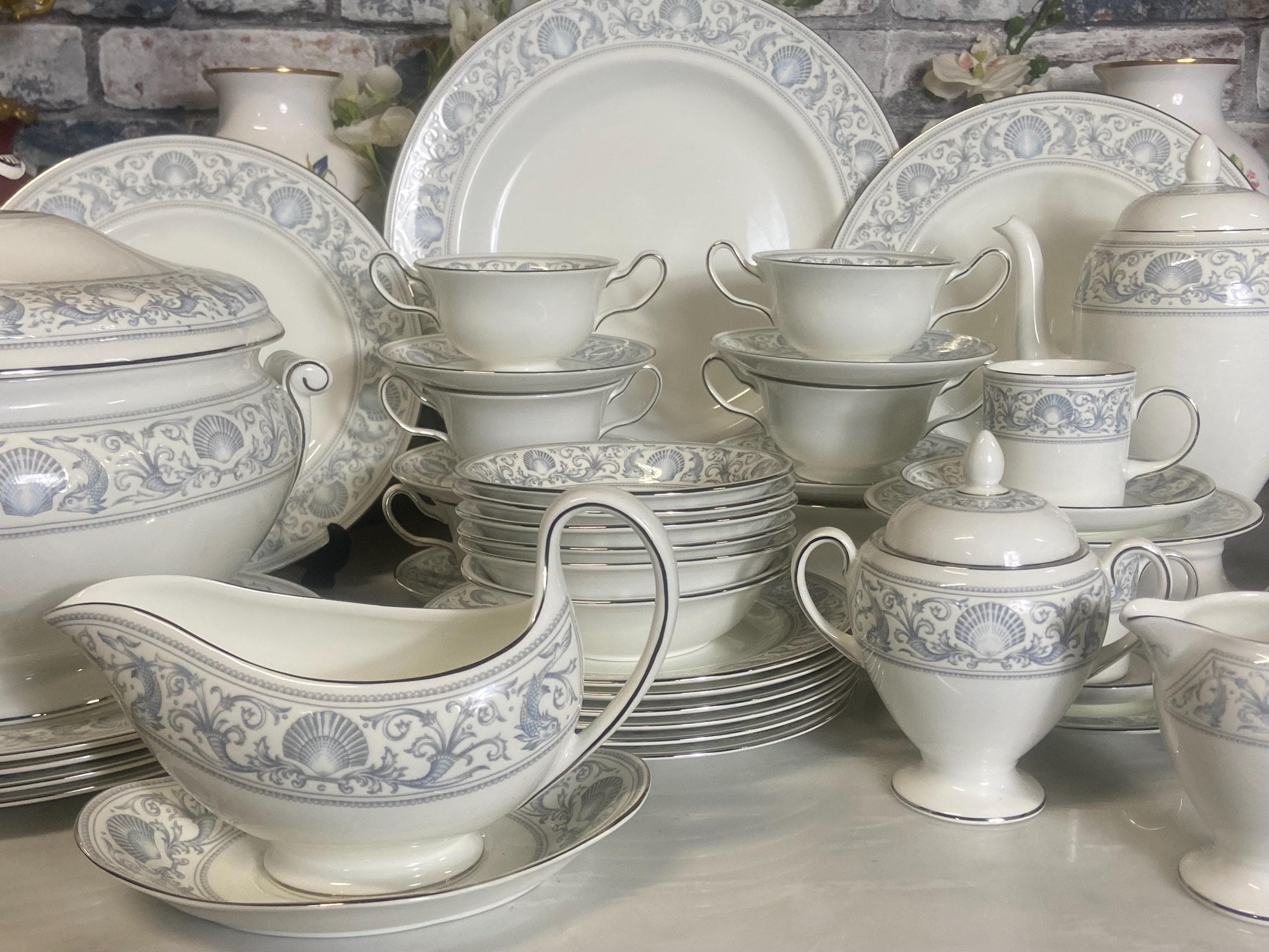 Vintage Wedgwood Dolphins Dinner Set - Etsy