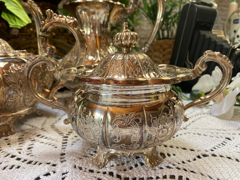 Vintage Silver Plated Tea Set Etsy