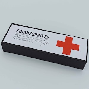 Geldgeschenk Finanzspritze handgefertigt