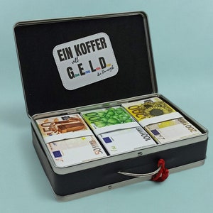 Geldgeschenk - Ein Koffer voll Geld handgefertigt