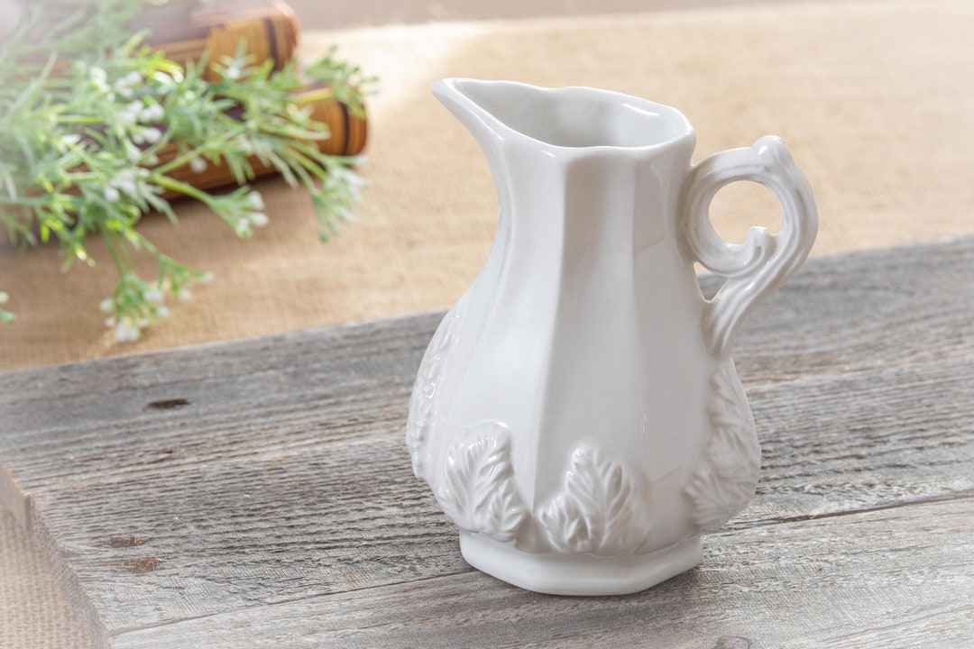 Red Cliff Ironstone Creamer Grape Leaf Pattern 6 Etsy