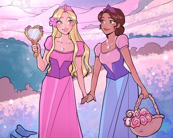 Diamond Castle Girls | A3 Art Print