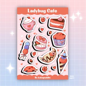 Marienkäfer-Café | Sticker Bogen