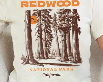 Redwood National Park Unisex Short Sleeve Tee, Nature Lovers Shirt, Outdoor Adventure Tee, Travel Gift, Eco-Friendly Apparel