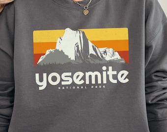 Yosemite National Park Vintage Crewneck Sweatshirt | Nature Lover Gift, California Hiking Apparel, Cozy Outdoor Wear, Adventure Sweatshirt