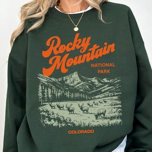 Vintage Rocky Mountain National Park Sweatshirt | Colorado Crewneck | RMNP Gift for Hikers | Best Sellers | National Park Souvenir