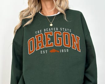 Oregon The Beaver State crewneck sweatshirt | collegiate arch logo