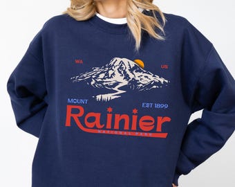 Mt. Rainier National Park Sweatshirt - Unisex Heavy Blend™ Crewneck, Casual Comfort Wear, Perfect for Outdoor Lovers, Rainier Vibes, PNW