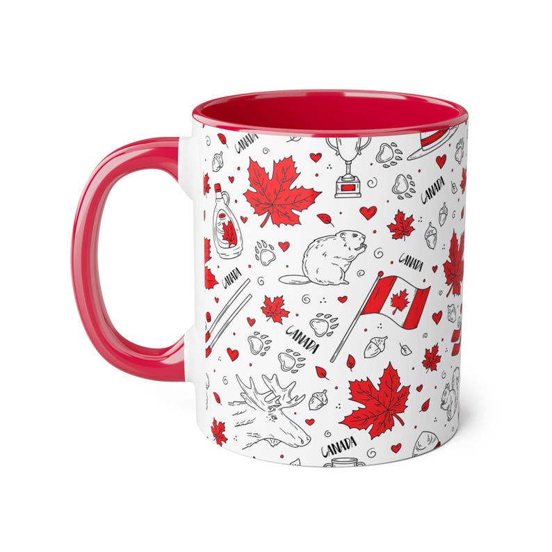 Canadian-Themed Accent Mug, 11oz - Perfect for Gift Giving, Home Decor, Coffee Lovers, Canada Day, Travel Souvenir image 3
