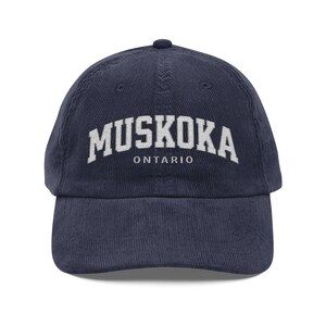 Vintage Corduroy Cap - Muskoka Ontario Embroidery, Casual Fashion Hat, Outdoor Adventure Gear, Gift for Him/Her, Travel Accessory image 4