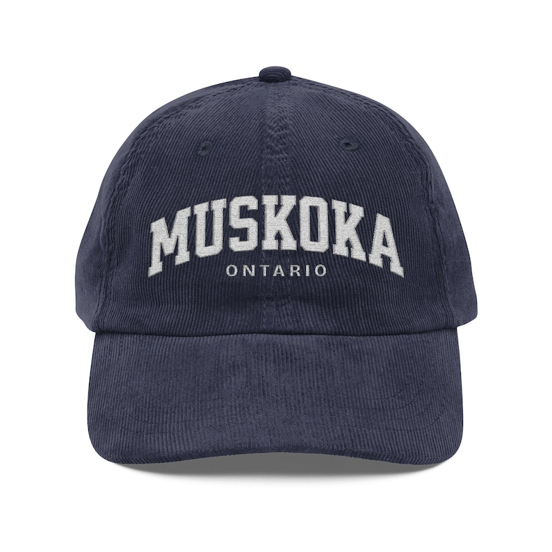 Vintage Corduroy Cap - Muskoka Ontario Embroidery, Casual Fashion Hat, Outdoor Adventure Gear, Gift for Him/Her, Travel Accessory image 4