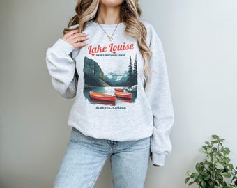 Lake Louise Banff Sweatshirt, Banff Hoodie National Park Sweatshirt, Gift Souvenir Banff Canada, Fan Game Day, Vacation Hoodie Travel Gift