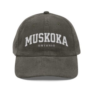 Vintage Corduroy Cap - Muskoka Ontario Embroidery, Casual Fashion Hat, Outdoor Adventure Gear, Gift for Him/Her, Travel Accessory image 3
