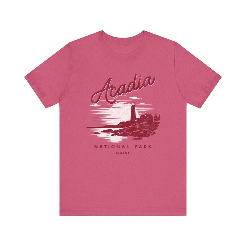 Acadia National Park Tee, Vintage Outdoor T-Shirt for Nature Lovers, Casual Summer Wear, Gift for Hikers, Travel Souvenir image 7
